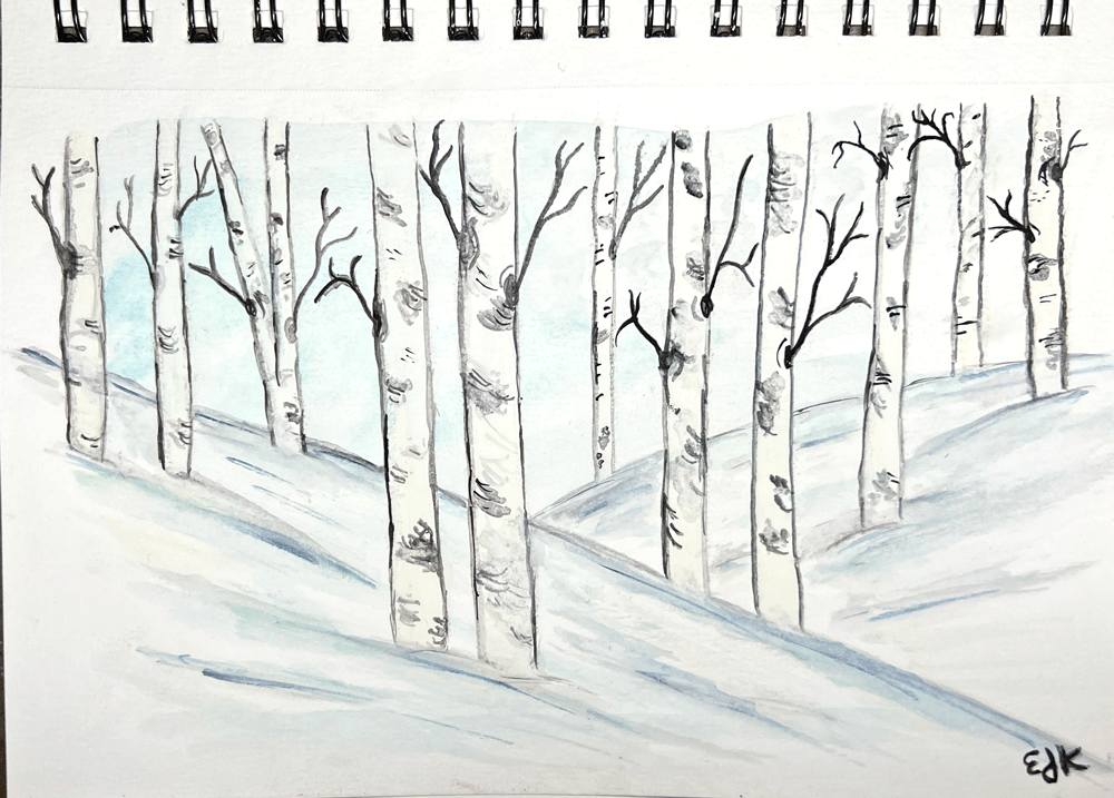 Pastel Winter Scene